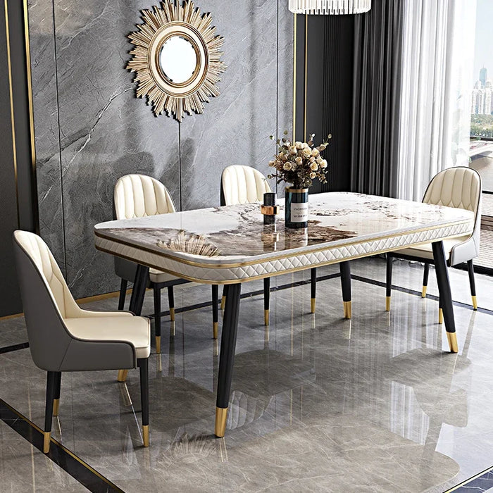 Marble Kitchen Dining Tables Coffee Set Center End Living Room Dinning Table Luxury Modern Mesa Comedor Home Furniture WSW40XP