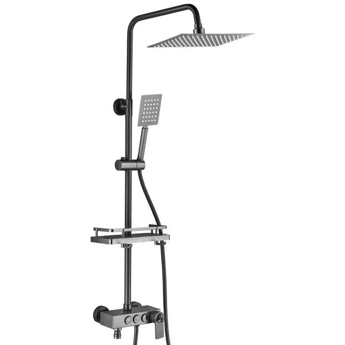 Stainless Steel Bathroom Household Constant Temperature Shower  Set Gun Gray Pressurized   Head Bath