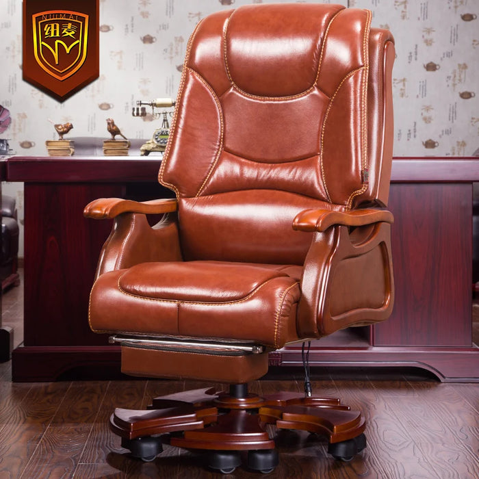 Swivel Study Ergonomic Chair Rocking Leather Design Accent Ergonomic Chair Floor Executive Cadeiras Office Furniture LSL25XP