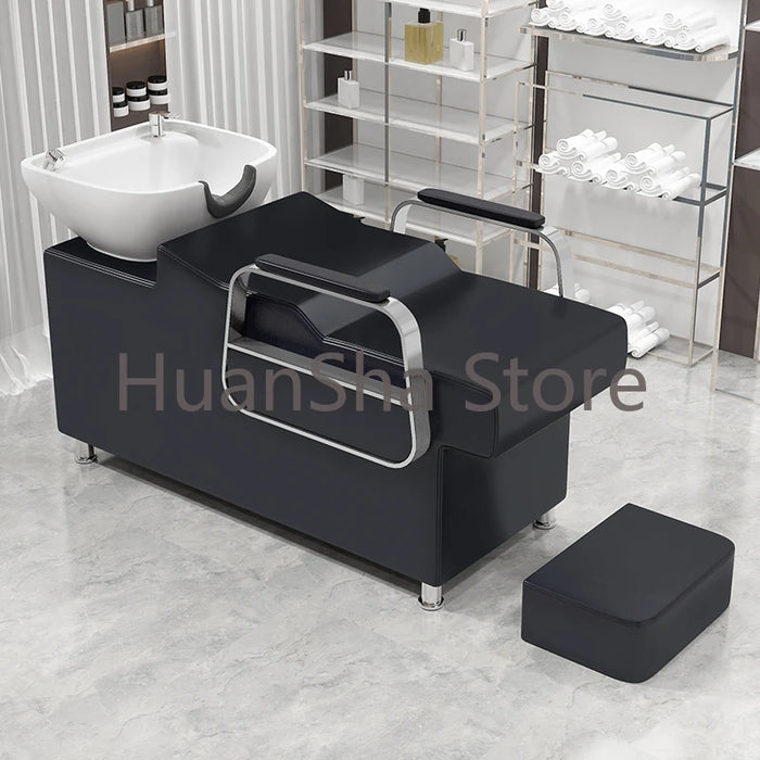 Luxury Beauty Salon Chair Head Spa Professional Washing Machine Shampoo Bed Stylist Barber Lavacabezas Salon Equipment LJ50SC