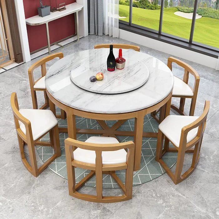Turntable Round Dining Table Luxury Legs Metal Modern Hallway Coffee Tables Office Living Room Mesas De Jantar Home Furniture