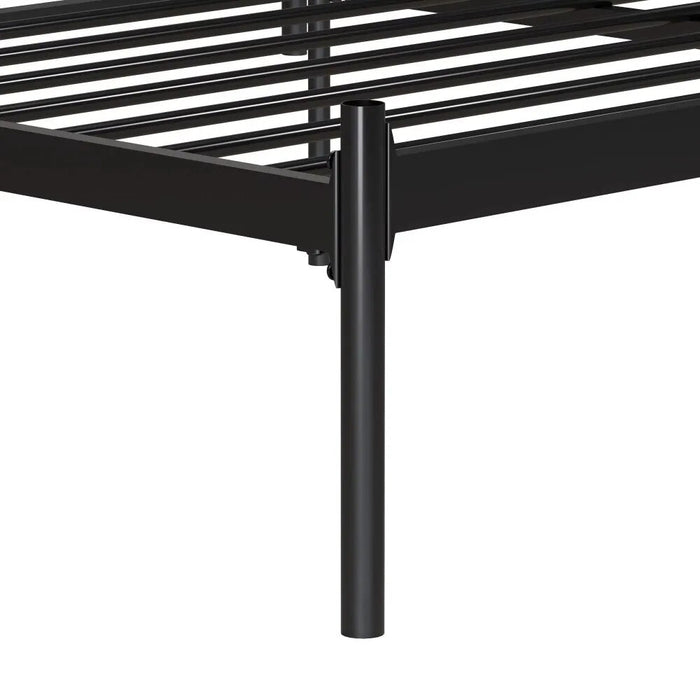 Daybed Krew Upholstered Bed Bases and Bed Frames Queen King Size Frame Double Beds & Furnitures Black Metal/Gray Linen Trees