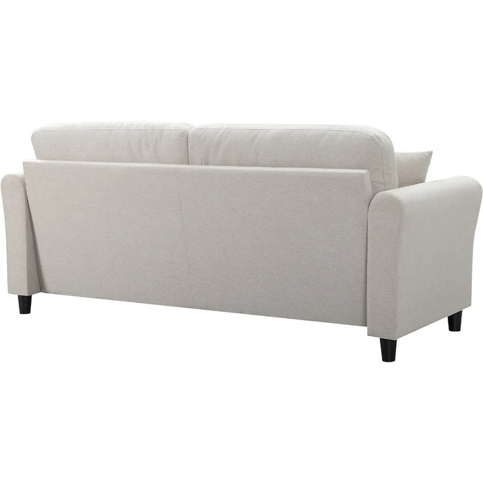 Home Furniture Loveseat Sofa With 2 Pillow & 3 Seater Couch for Small Space Living Room Sofa Set Furniture Beige Easy Assembly