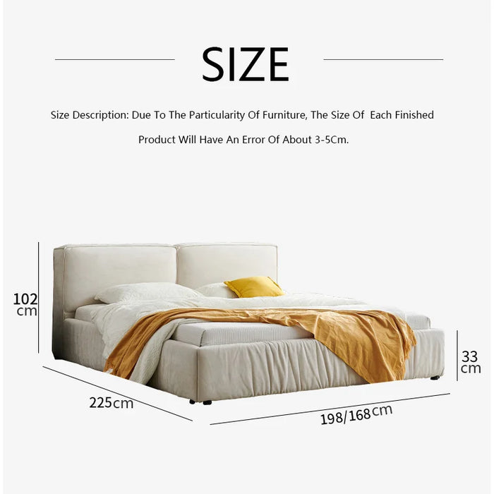 Modern Minimalist Soft Bed Leather Bed High-end Modern Leather Master Bedroom Light Luxury Double Bed