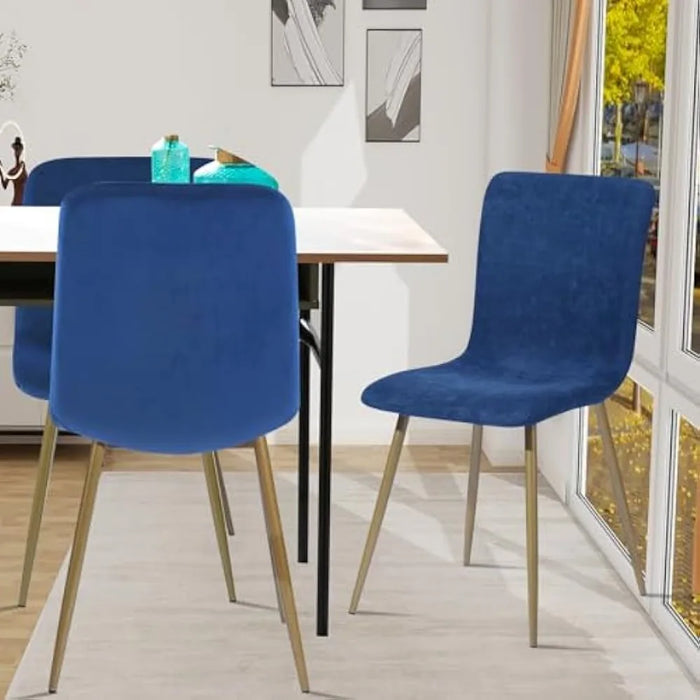 Soft Padded Seat and Back Living Room Chair Modern Velvet Dining Chair Set of 4 Luxury Dining Chairs Interior Furniture Home