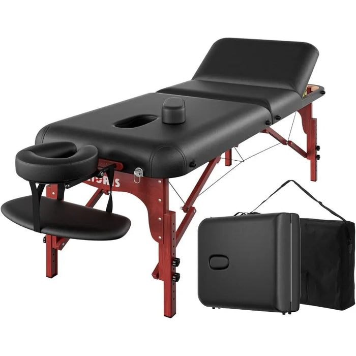 84" Professional Massage Table Portable 2 Folding Lightweight Facial Solon Spa Tattoo Bed Height Adjustable