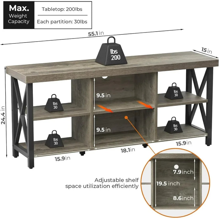 TV cabinet living room furniture free shipping tv cabinet with 6 living room storage space shelves modern home