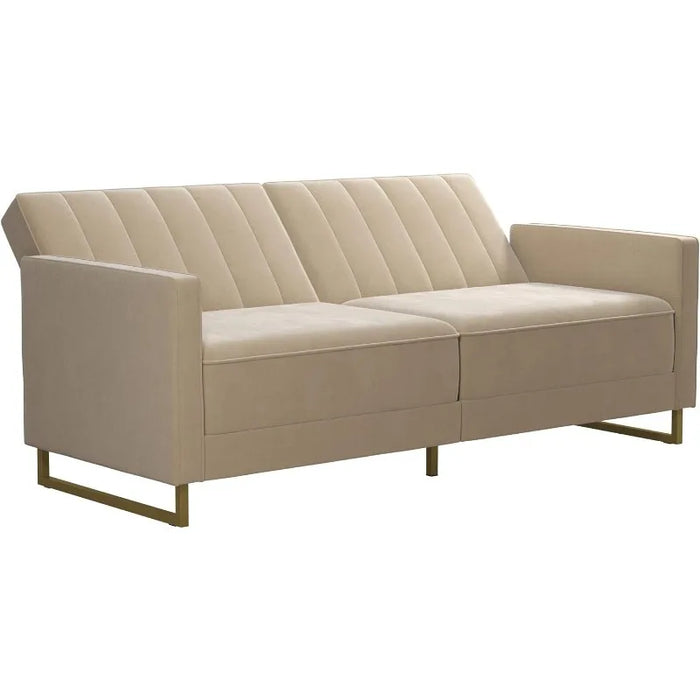 Skylar Coil Futon, Modern Sofa Bed and Couch, Loveseat For Living Room and Bedroom