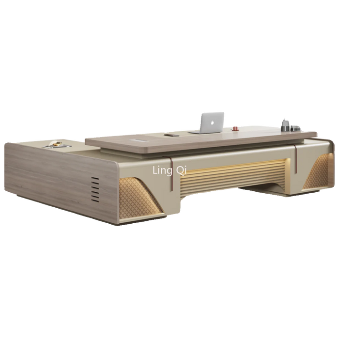 Luxury European Office Desk Reception Conference Boss L Shaped Computer Desks Executive Floor Mesa Escritorio Office Furniture