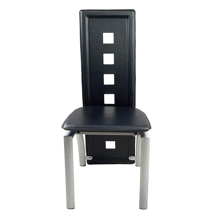 4pc/set Nordic High Grade PVC Leather Comfortable Dining Chairs Modern Durable Restaurant Office Room Chairs Furniture