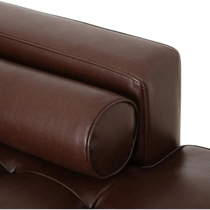 Christopher Knight Home Malinta Chaise Lounge, Dark Brown + Espresso 66.75D x 31.5W x 33H in