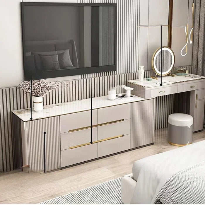 Makeup Storage Dressers Bedroom Set Shelf Stool Living Room White Nightstands Drawer Dressers Mirrors Tocadores Home Furniture
