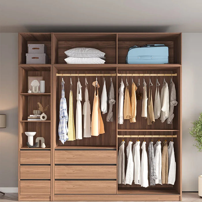 Sliding Doors Wardrobes Glass Transparent Assembled Best Price Cupboard Shelf Hanging Closet Separator Roupeiro Salon Furniture