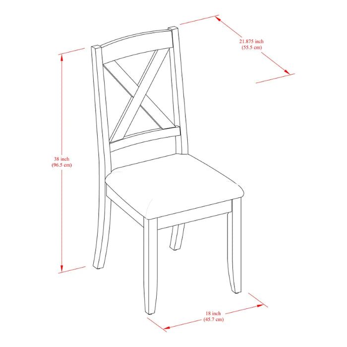 Better Homes & Gardens Maddox Crossing Dining Chair, Set of 2, Brown dining chair