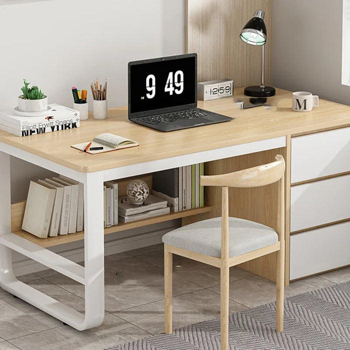 Drawers Bedroom Office Desk Study Standing Writing Storage Computer Desks Standing Supplies Mesa De Computador Modern Furniture