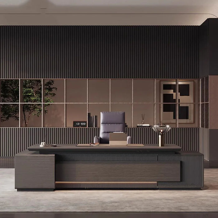 Executive Drawers Office Desk Vanity L Shaped Standing Monitor Computer Desks Storage Reception Mesa De Escritorio Furniture