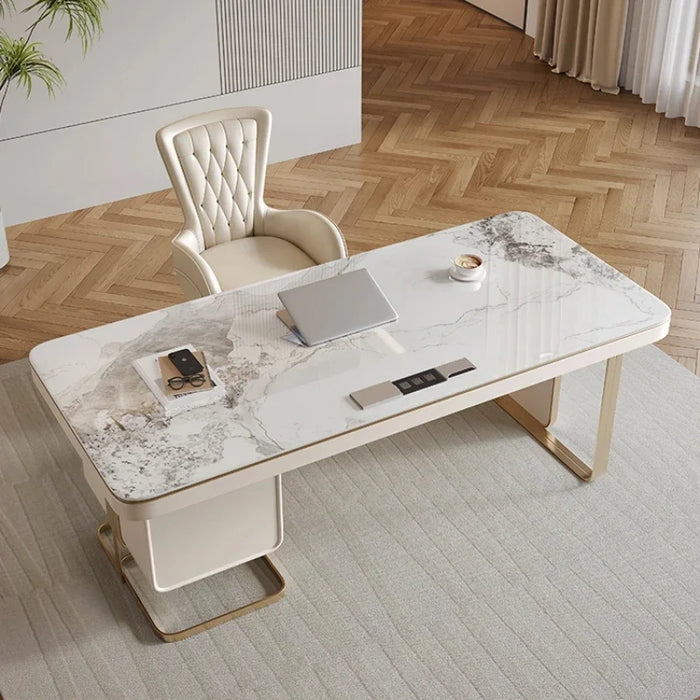 Light Luxury Slate Office Desks Simplicity Computer Advanced Sense Office Desks Household Bureau Meuble Work Furniture QF50OD