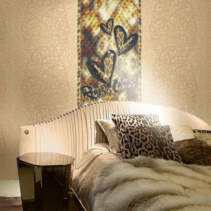 Italian designer bed Italian leather bed Light luxury modern master bedroom high-end luxury villa bed widescreen floor bed
