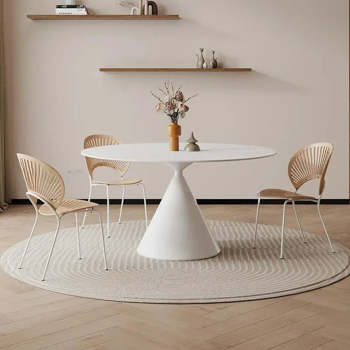 Modern Round Dining Table Dressing Embedded Turntable The Office Negotiation Table Has Four Chairs Mesa Plegables Home Furniture