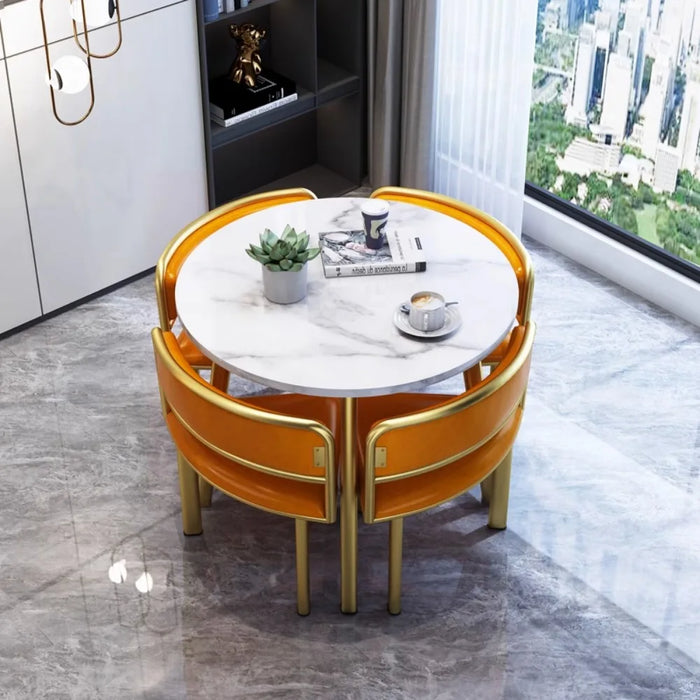 Office Modern Dining Chairs Designer Conference Metal Legs Floor Dining Table Set 4 Chairs Lounge Unique Muebles Decoration