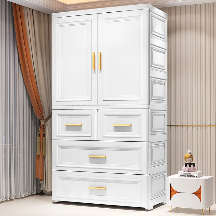 Wardrobe Clothes Organizer Home Organizer Plastic Cupboard Room Divider Mirror Cabinets Armoires De Salon Bedroom Furniture