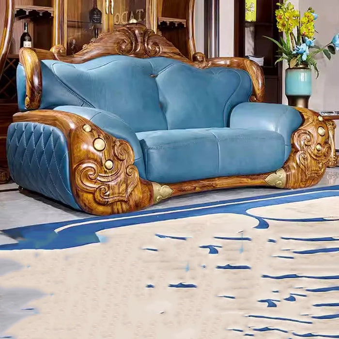 European Style Sofa Relaxing Hand Carved Stretch High Back Sofa Recliner Designer Muebles Para Salas Modernos Home Furniture