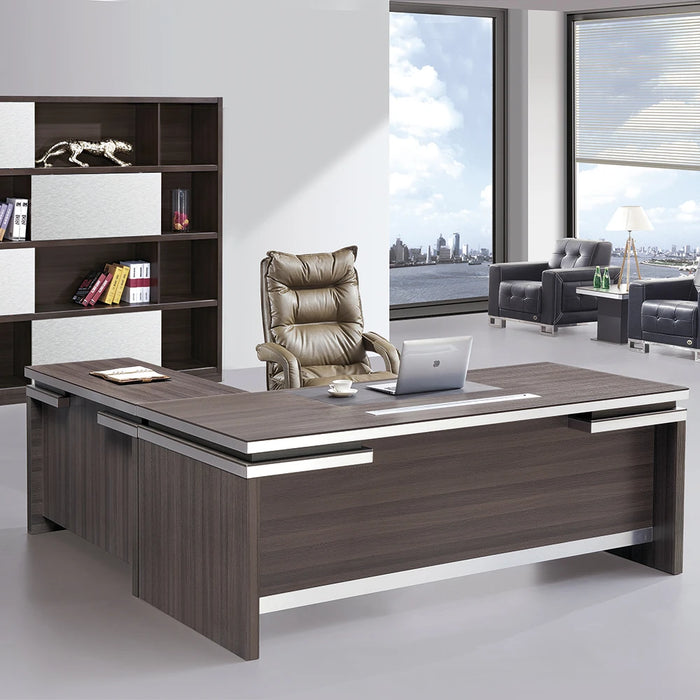 High Quality Modern L Shape Manager Ceo Boss Desk Executive Office Table