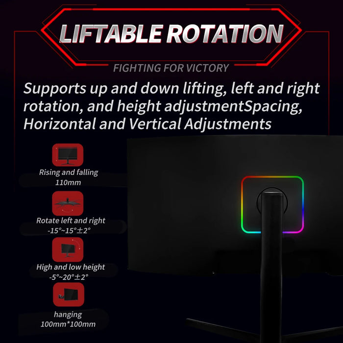 34 Inch 144hz Monitors MVA Curved Screen WQHD Desktop Wide Display 21:9 LED Gaming Computer Screen 1500R Curved DP/3440*1440