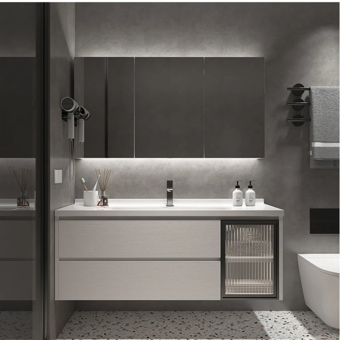 Mirror Locker Shelves Bathroom Cabinet Storage Metal Sink Bathroom Cabinet Vanity Unit Badezimmer Schrank Home Furniture YQ50BC