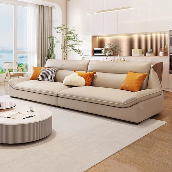 Adults Luxury Living Room Sofa Genuine Leather Family Relaxing Elegant Sofa Designer Floor Sofa Sala De Estar Home Decoration