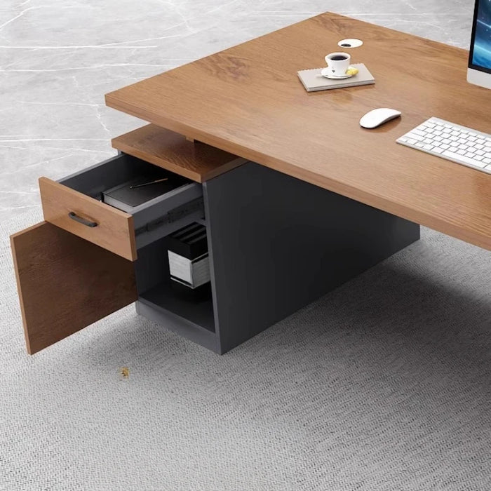 Computer Study Work Desk Staff Drawers Corner Modern Computer Desk Executive Office Scrivania Angolare Work Furniture HD50WD