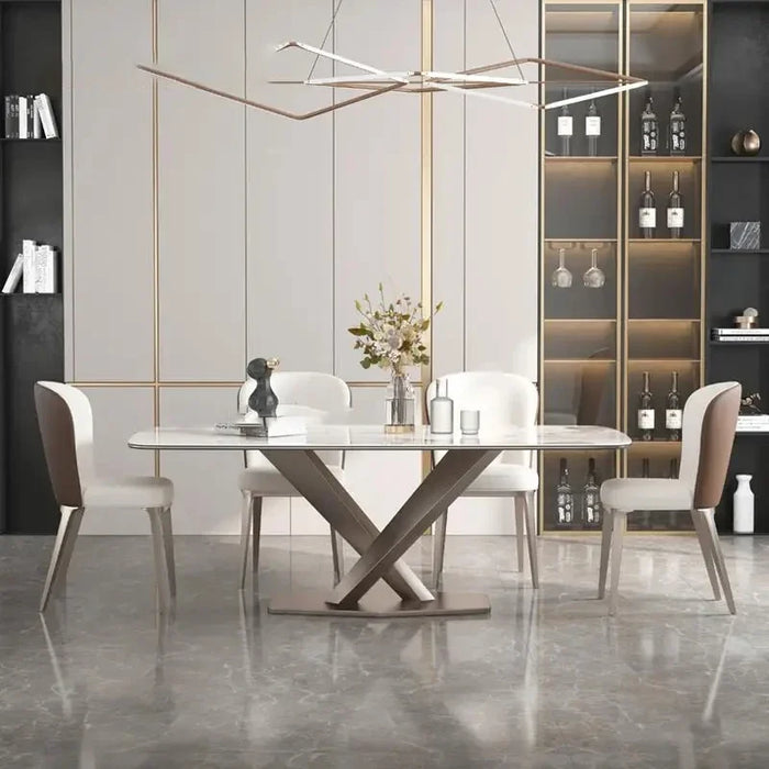 Nordic Minimalist Dinning White Table Household Living Room Light Luxury Marble Modern Creative Esstische Kitchen Furniture