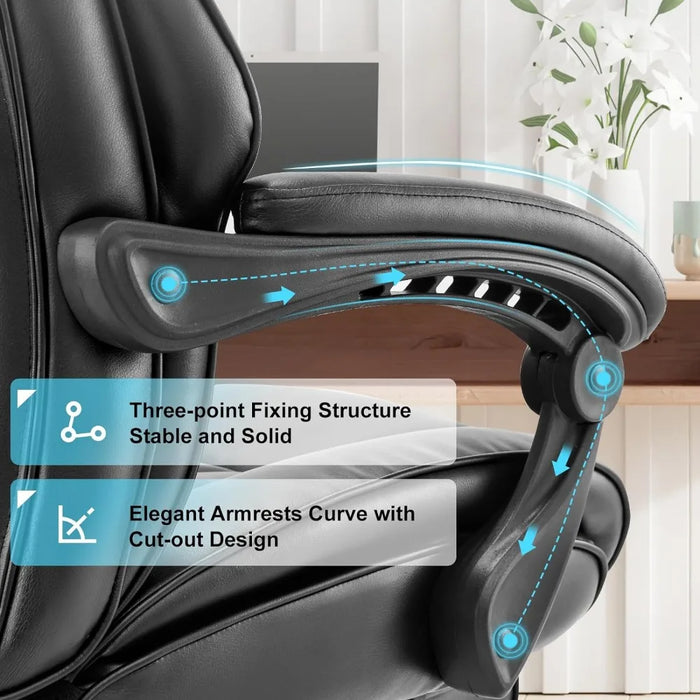 COLAMY Office Chair with Footrest-Ergonomic High Back Design Executive Computer Desk Chair with Removable