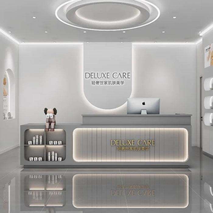 Modern Podium Reception Desks Office Luxury Commercial Display Shelf Front Conference Reception Desks White Comptoir Furniture