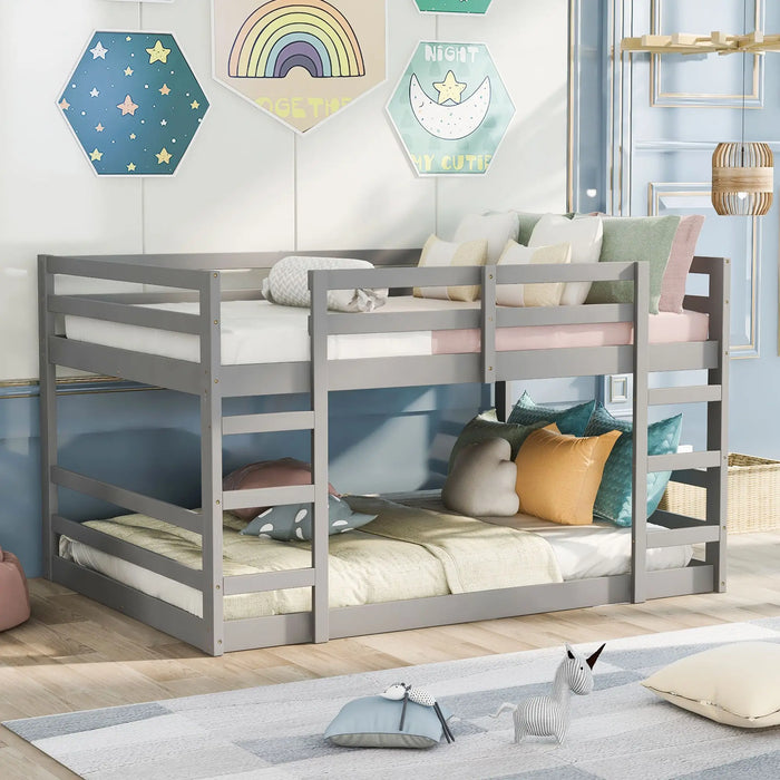Twin Over Twin(Full Over Full)Bunk Bed with Ladder
