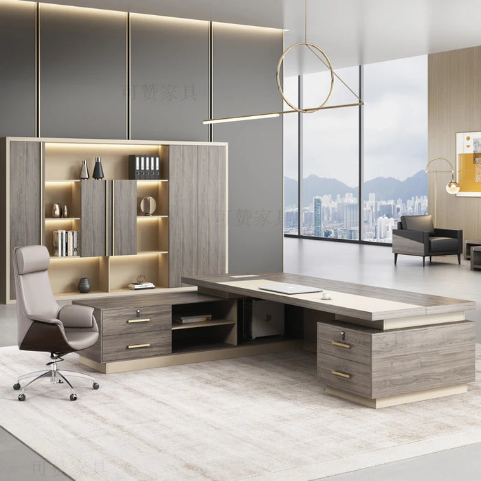 Executive Study Office Desk Conference Drawers Gaming Desktop Office Desk Reception Scrivanie Per Ufficio Luxury Furniture
