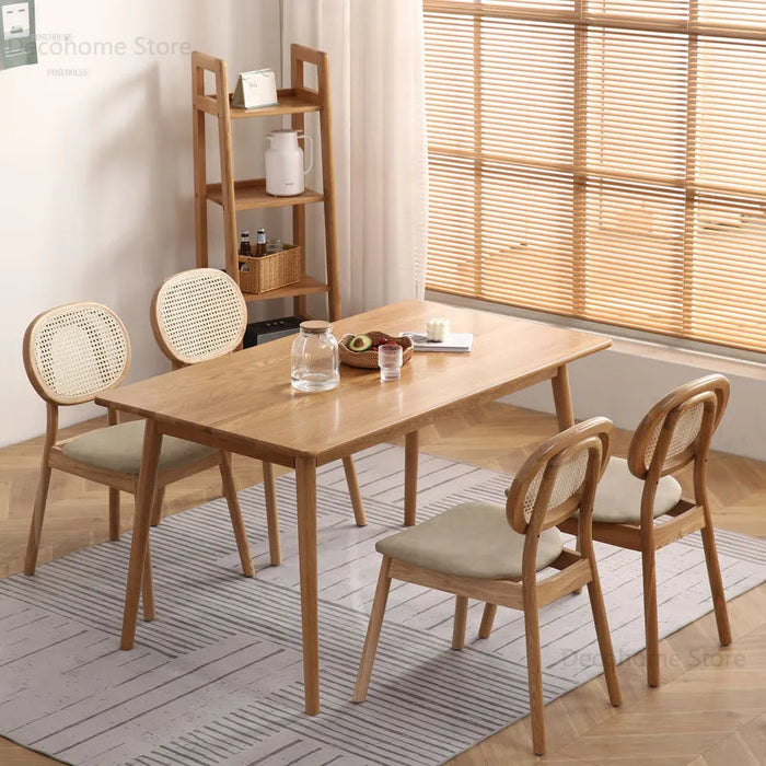 Small Apartment Dining Table and Chair Set American Solid Wood Dining Tables Simple Modern Living Room Tables Home Furniture