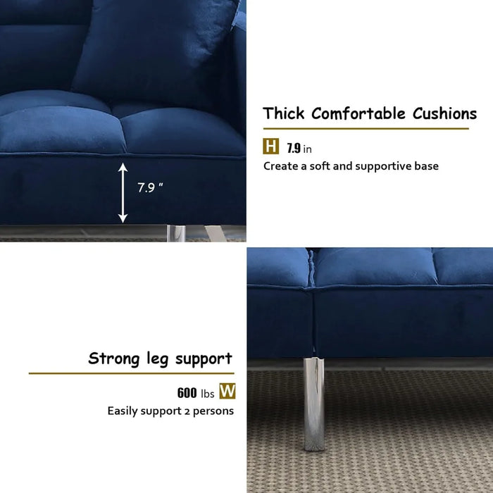 Dorm Sofas for Living Room Office Sofa Compact Small Spaces 74'' Convertible Futon Sofa Bed Apartment Freight Free Furniture