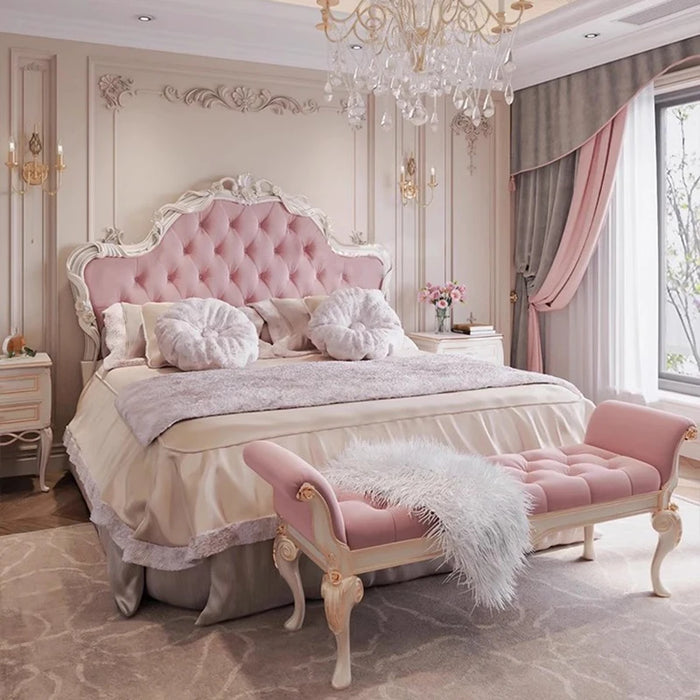 Nordic Queen Double Bed Modern Whitr King Kids Girl Headboard Double Bed Boys Sleeping Camas Matrimonial Bedroom Furniture