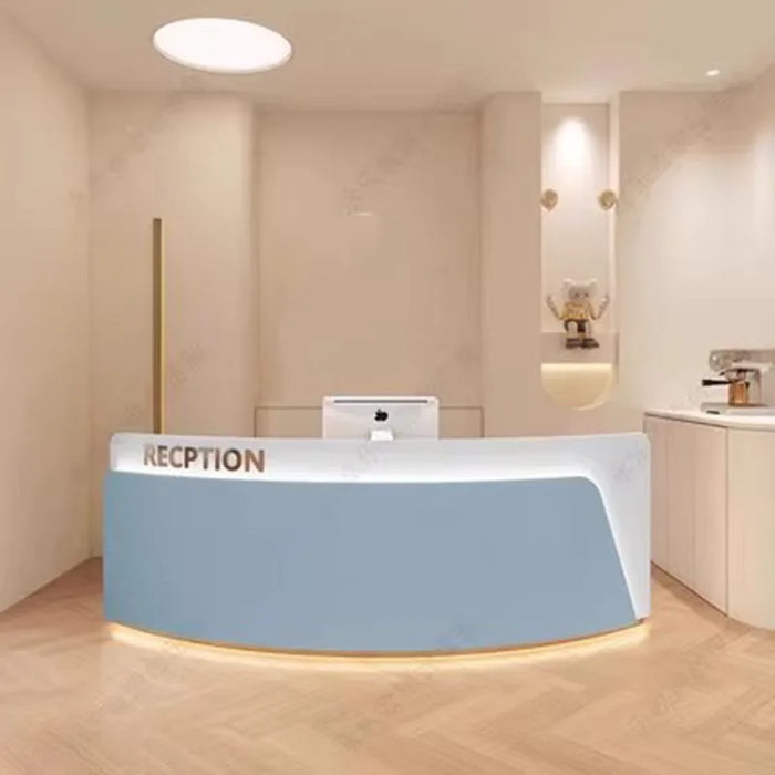 Store Shop Reception Desks Stand Cashier Table Spa Nail Gym Standing Consul Reception Desks Luxury Empfangstheke Bar Furniture