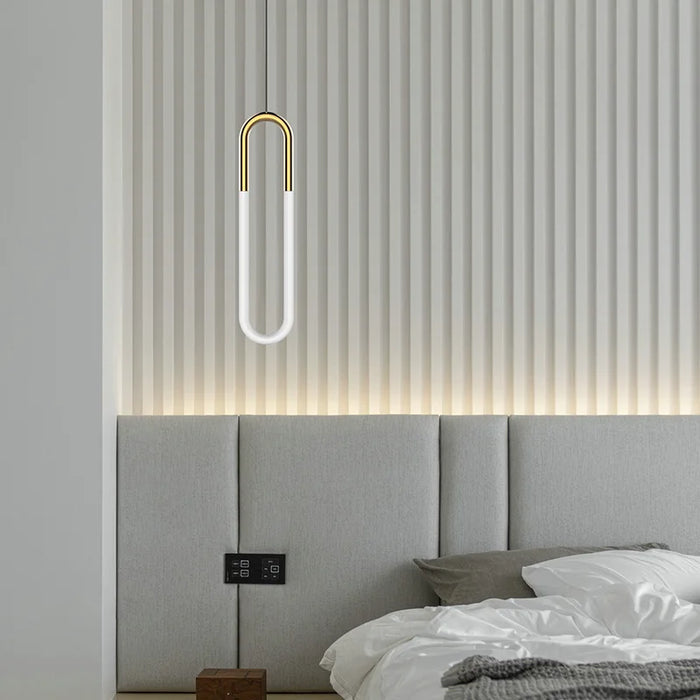 Nordic Simple Pendant Postmodern Villa Designer Bedroom Bedside Lamps Living Room Dining Room Study Hotel Bar U-tube Chandelier