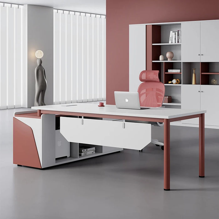 Modern Desktop Office Desk Storage Standing Computer Writing Office Desk Executive Scrivania Ufficio Lavoro Luxury Furniture