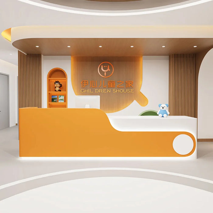 Hotel Conference Reception Desks White Luxury Lectern Modern Simple Commercial Reception Desks Front Mostrador Room Furniture