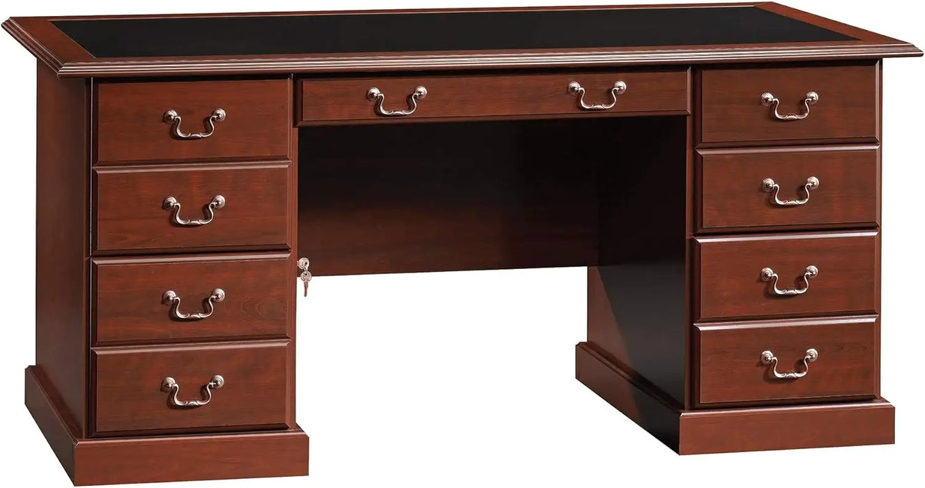 Sauder Heritage Hill Executive Desk, Classic Cherry Finish  Desk  Gaming Desk