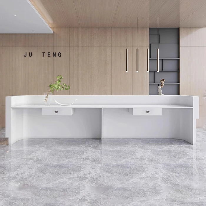 Front Office Reception Desks Church Cashier European Lectern Checkout Reception Desks White Escritorio Minimalist Furniture