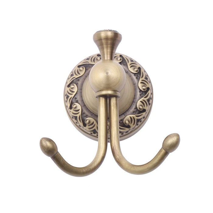Antique Brass Bathroom Towel Bar Ring Holder Toilet Papers Stand Bedroom Kitchen Hotels Coat Hook Hardware Bath Accessories Set