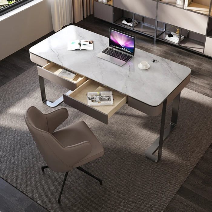 Beauty Salon Work Desk Reception Wooden Luxury Executive Setup Table Work Desk Supplies Mesa De Escritorio Working Equipment ZT