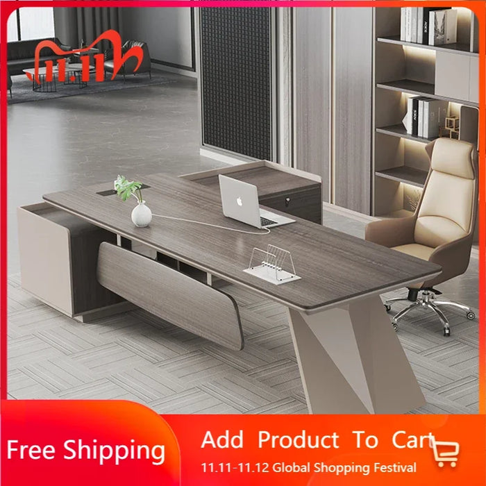 Corner Standing Desk Organizer Drawers Conference Executive Office Desk Writing Storage Escritorios De Oficina Desk Accessories