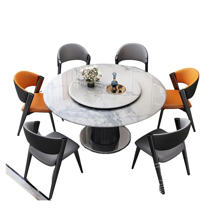 Marble Round Dining Table Home Coffee Side Kitchen Tables Living Room Luxury Mobile Marble Mesas De Jantar Salon Furniture