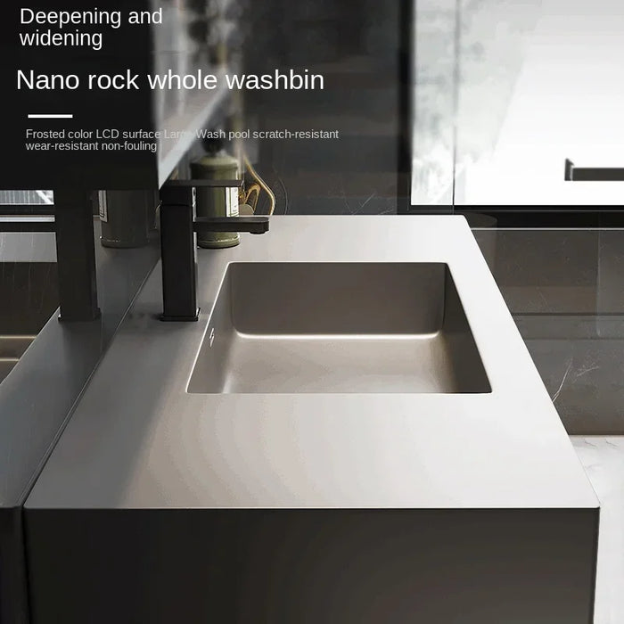 Black Bathroom Cabinet Modern Minimalist Cabinet Vanity Cabinets Under Sink Cabinet With Mirror
